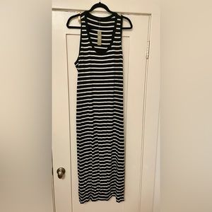 NWT JCREW stripe tank dress black/white size XL